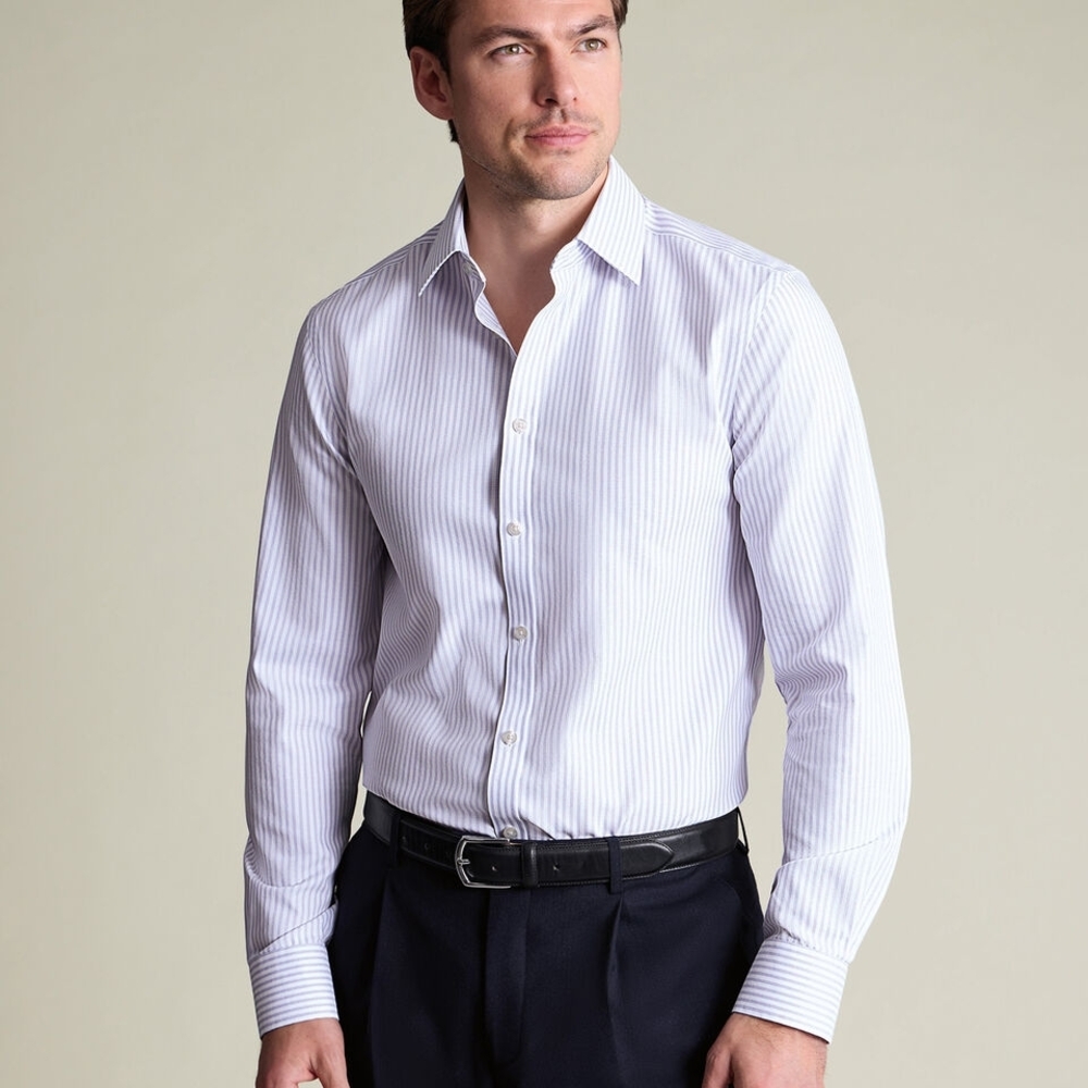 Charles Tyrwhitt White Pinstripe Dress Shirt